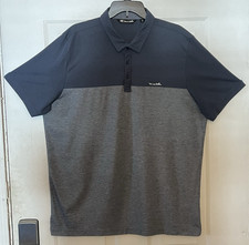 Travis Mathew Pima Cotton Gray/Blue Golf Polo Shirt Men's Size 2XL
