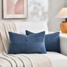 2 Packs Long Lumbar Decorative Throw Pillow Cover 24" x 12" pillow covers 