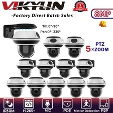 VIKYLIN PTZ 5 Optical Zoom Mini Dome IR POE ONVIF Wired 8MP 4K IP CAMERA MIC Lot