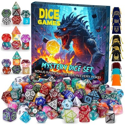 Mystery Dice Sets - 9 Complete Sets for DND, RPG Table Games