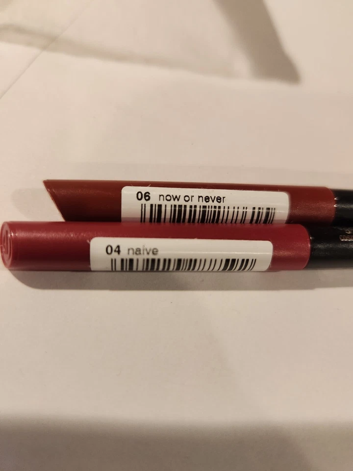 Essence Lip Liners In Naive And Now Or Never. New Set Of 8. Four Each Shade New - Image 2 of 2