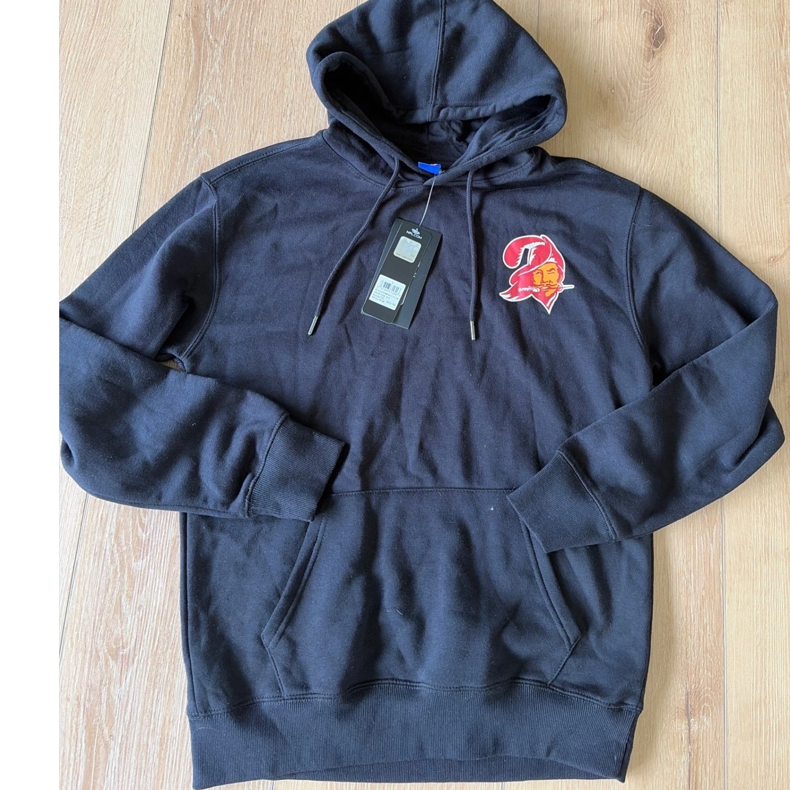 NFL Tampa Bay Buccaneers Hoodie Black Bucco Bruce Throwback size Small