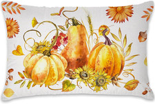 Fall Decorations Pillow Covers,Autumn Decorative Throw Pillow Cover 12x20In With