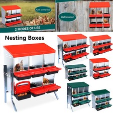 6/8/10 Holes Chicken Nesting Box Hen Laying Boxes Roll Away Nesting Box Protect