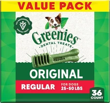 Greenies Veterinarian-Recommended Adult Natural Dental Dog Treats Regular Size