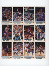 1990 Album Stickers Uncut Sheet Patrick Ewing Maurice Cheeks Rookie RC HOF 0au4
