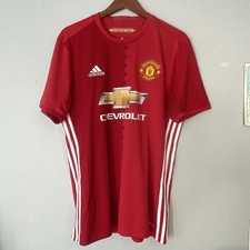 MANCHESTER UNITED HOME SHIRT JERSEY ADIDAS POGBA Mens Large