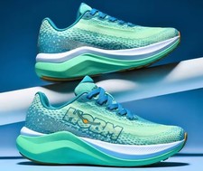 HOBM Light Green/Blue/Yellow/White Mesh Rubber Low Top Men's Athletic Sneaker 