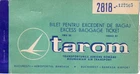 Romania, 1974, Vintage Flight Ticket - Bucuresti / Roma / Tripoli TAROM Airlines