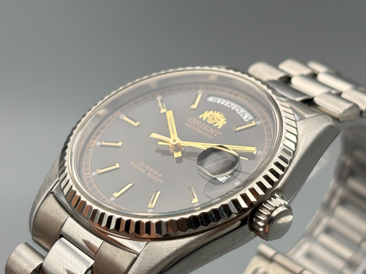 Excellent] Orient President 46E701-91 Day/Date Automatic Watch