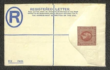 GOLD COAST H&G 9 STATIONERY ENTIRE REGISTERED LETTER SPECIMEN (1916)