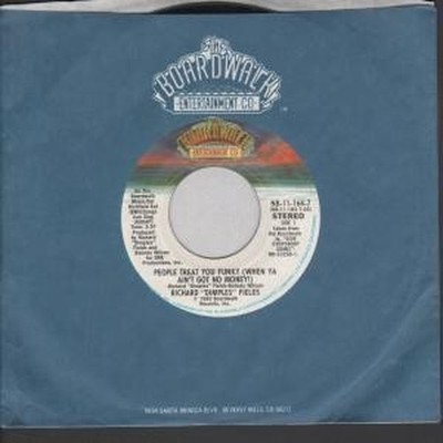 Richard Dimples Fields People Treat You Funky 7'' vinyl USA Boardwalk 1982 B/w