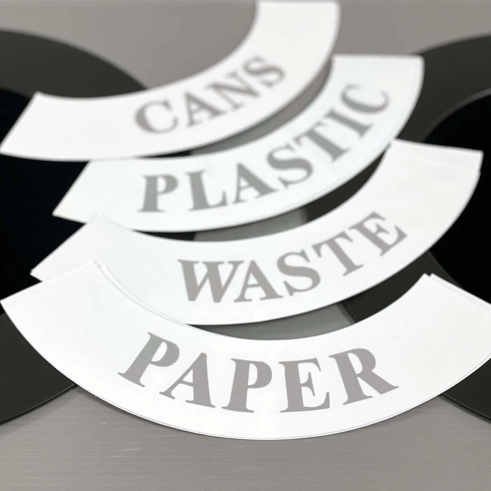 Centro de reciclaje triple Safco Products a su disposición, negro, impacto y Foto 4 de 4