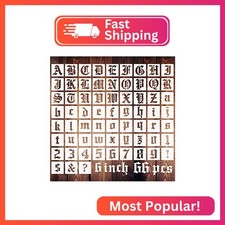 6 Inch Calligraphy Letter Stencils for Painting, 66 PCS Old English Lettering St