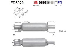 DPF Rußpartikelfilter Dieselpartikelfilter AS FD5020 Cordierit für ALFA 159 JTDM