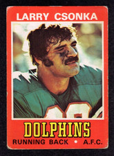 1974 Topps Wonder Bread All-Star #5 Larry Csonka Miami Dolphins HOF Card G/VG