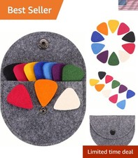 Lightweight Multicolor Felt Picks - Authentic Sound for Ukulele  Guitar