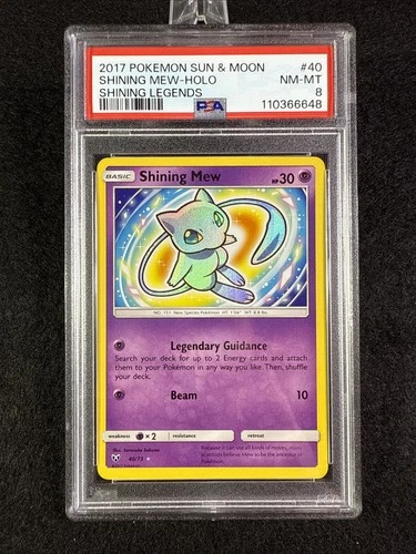 2017 PSA 8 NM-MT Pokemon Shining Mew 40/73 Shining Legends Holo