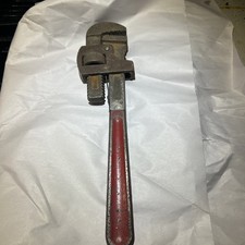 Vintage KEEN KUTTER 14 inch Adjustable Pipe Wrench, Made in USA red handle
