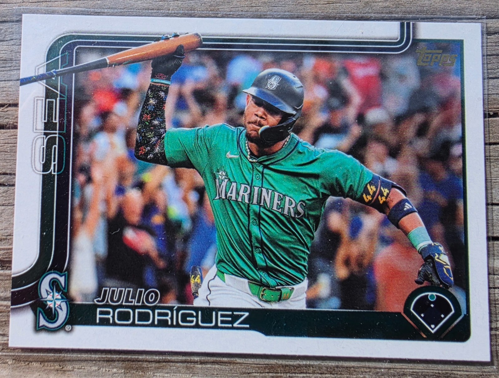 2025 Topps Series 1 Julio Rodriguez Golden Mirror Image Variation SSP # 266