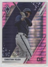 2022 Panini Chronicles Phoenix Pink Pulsar Christian Yelich #24 03uh
