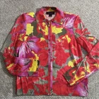 St. John Colorful Abstract Floral Knit Full Zip Sweater Women’s P Small