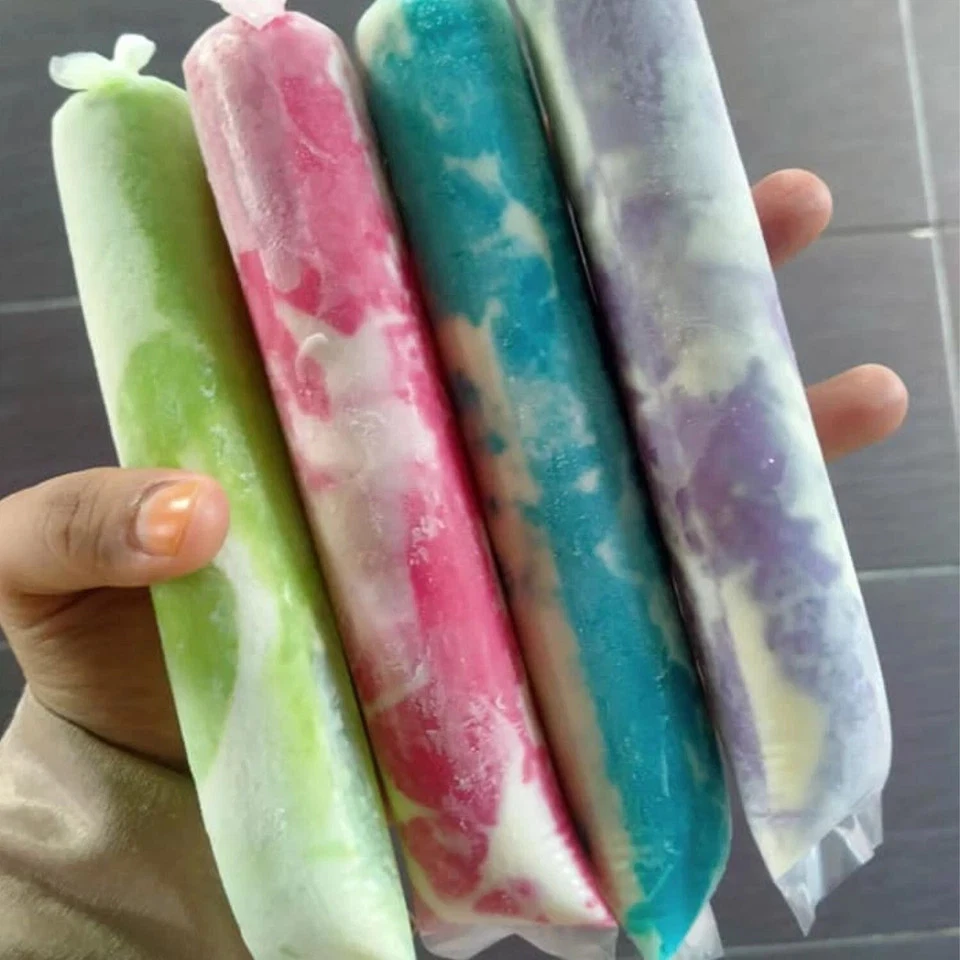Helado Desechable Helado Helado Plástico Molde Bolsa Hágalo Usted Mismo Helado [14" x 1.5"]x3 Foto 3 de 4