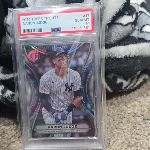 Topps 2025 Tribute Aaron Judge #17 New York Yankees PSA 10 GEM MT Base Set