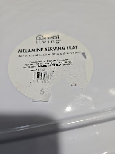 Melamine Serving Tray Blue & White - Picture 6 of 19
