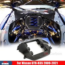 Dry Carbon Fiber Front Engine Cover Trim Replace For Nissan Gtr R35 2009-2021 Us