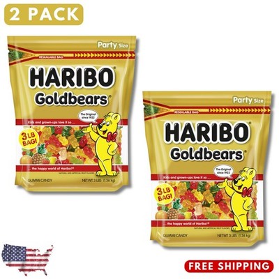 HARIBO Goldbears Original Gummy Bears XL Bag, 3 lb (2 PACK) FREE & FAST SHIPPING