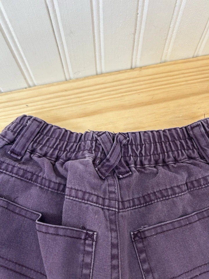 Pantalones Cortos De Colección Niños Desteñidos Glory Cara Carpenters Púrpura con Cierre a Presión Talla 6X Años 90’s Foto 4 de 4