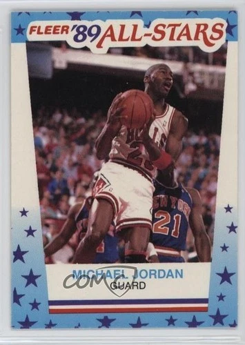 1989-90 Fleer All-Stars Stickers Michael Jordan #3 HOF 17ec