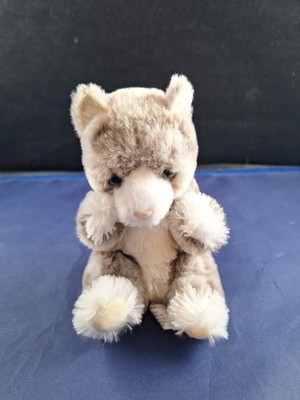 Douglas Cuddle Toys Cloudy Cat Gray White Stuffed Animal Plush Toy 6'' Rare *1FB