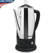 Percolator 12 Cup Coffee Maker Stainless Steel Automatic Keep Warm Coffee Brewer