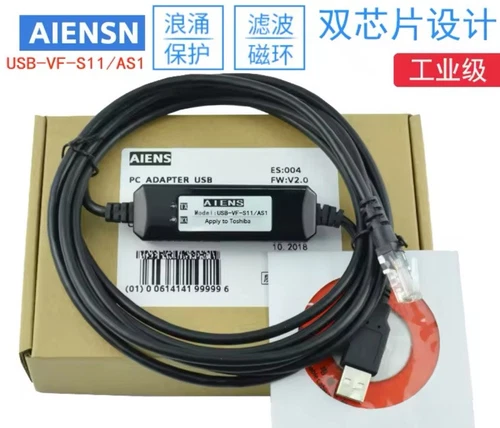 Cable de programación USB PLC VF-S11 VF-AS1 para depuración inversor TOSHIBA USB-RJ45 - Imagen 1 de 5