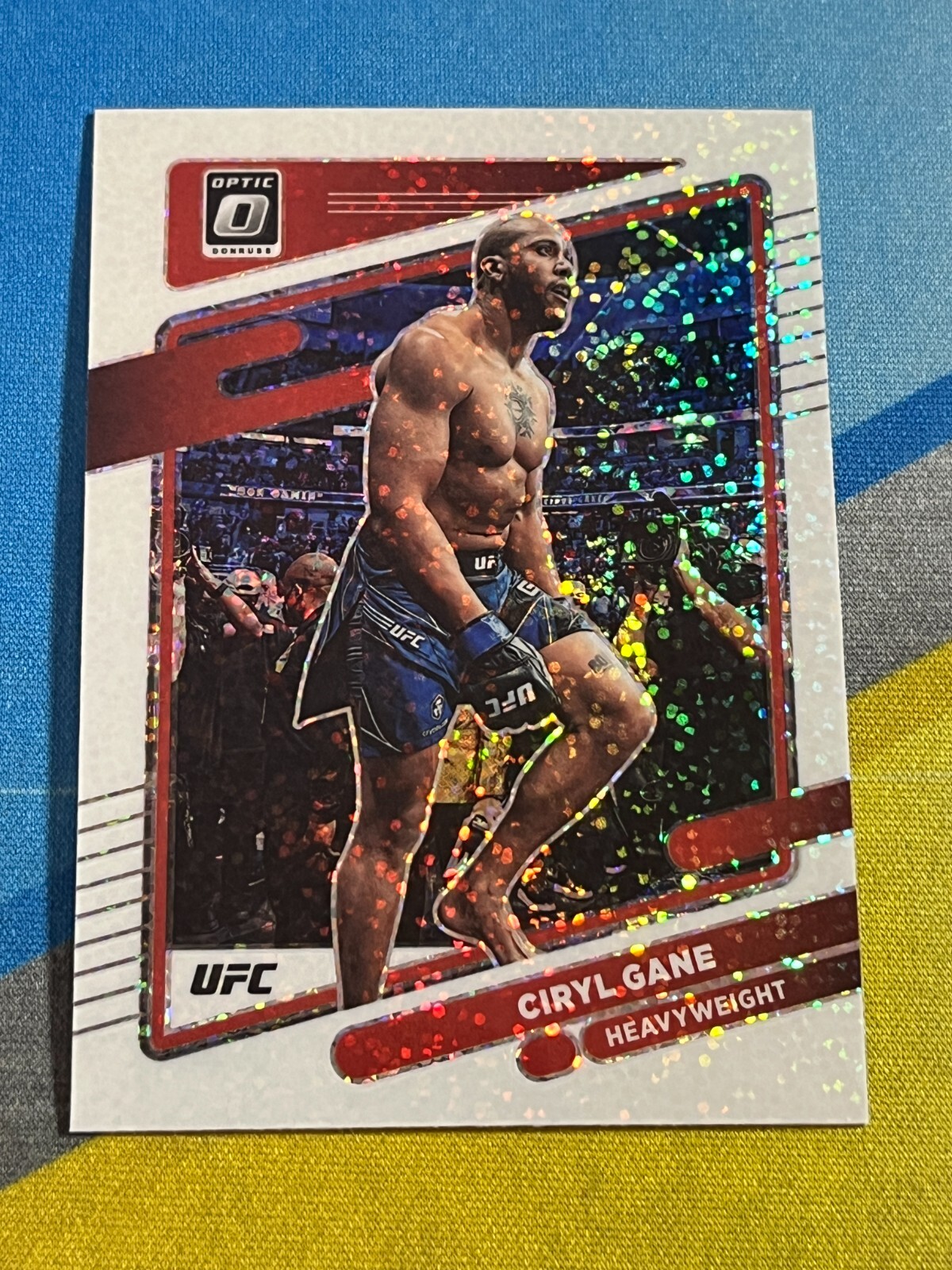 2022 Panini Donruss Optic UFC CIRYL GANE #40 White Sparkle Prizm