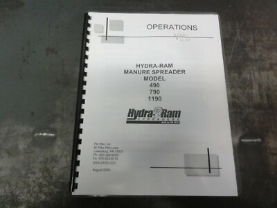 Hydra-Ram 490 790 1190 Manure Spreader Operations Manual    2005