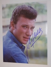 JOHNNY HALLYDAY The French Elvis SIGNED AUTOGRAPHED 11x14 PHOTO COA