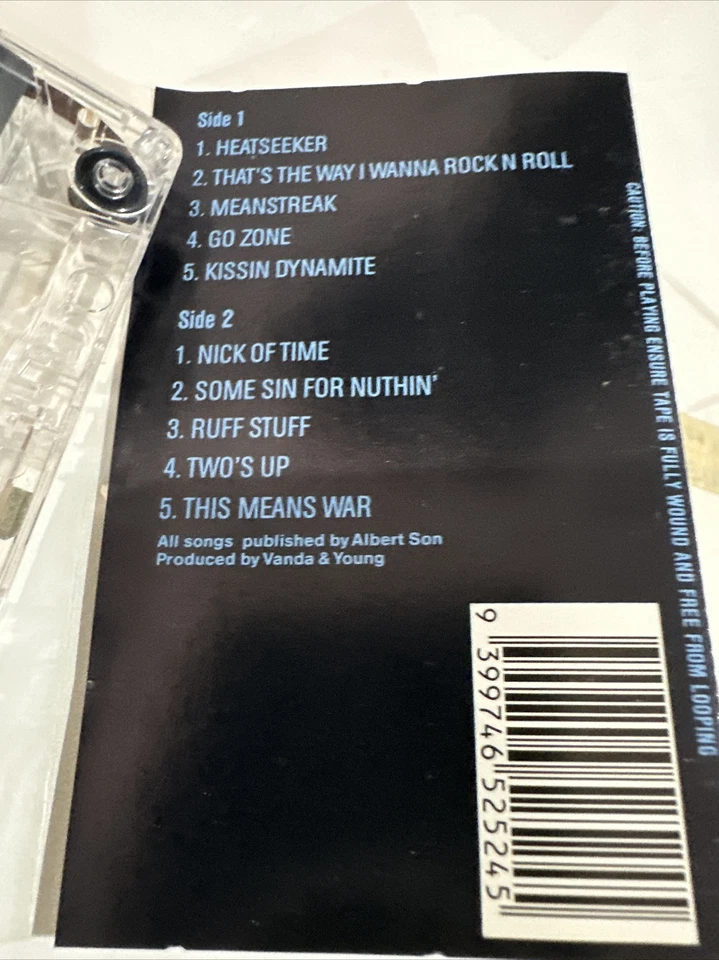 AC/DC Blow Up Your Video Music Cassette Tape 1988 Albert Production 465252 4 - Image 3 of 4