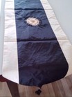 Black 13"x58" Home Decor Oriental Style Satin Table Runner