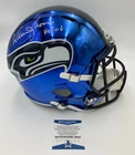 WARREN MOON signed/autographed SEATTLE SEAHAWKS CHROME REPLICA HELMET HOF 06-BAS
