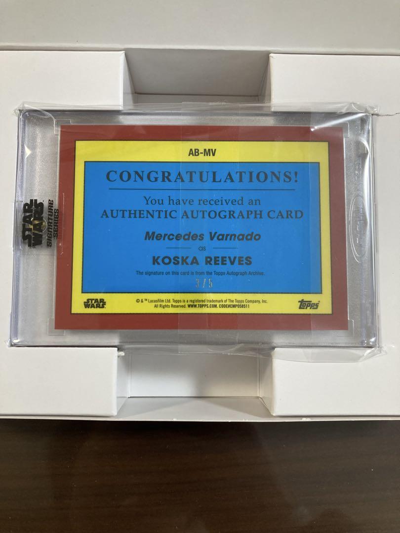 5 Limited Edition Topps Star Wars Koska Reeves Autograph Card | eBay