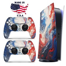 PS5 Digital Version Console  Controller Vinyl Skin Decal Wrap Acrylic Pour
