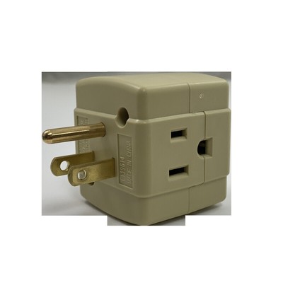 Projex AB-26/11PRJ Grounded 3 Outlets Cube Adapter (Pack of 10)