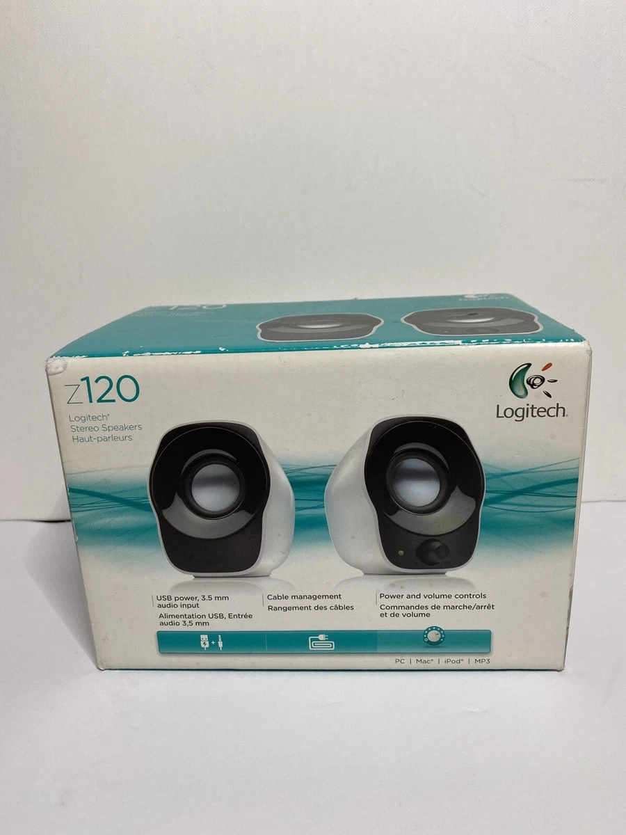 Logitech Z120 Stereo USB Speaker System White New In Speaker | eBay