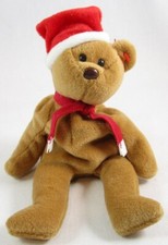 Ty Beanie Baby Holiday Santa Teddy Bear Plush, 1997, Excellent Condition!