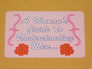 VINTAGE NOVELTY GAG GIFT COOL STUFF A WOMAN'S GUIDE TO UNDERSTANDING MEN CARD