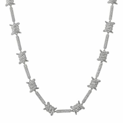 Barbed Wire Links Unique Iced Out Chain 