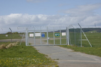 Photo 6x4 Airport Boundary Gate Dyce AP3 means Assembly Point 3 for emerg c2009